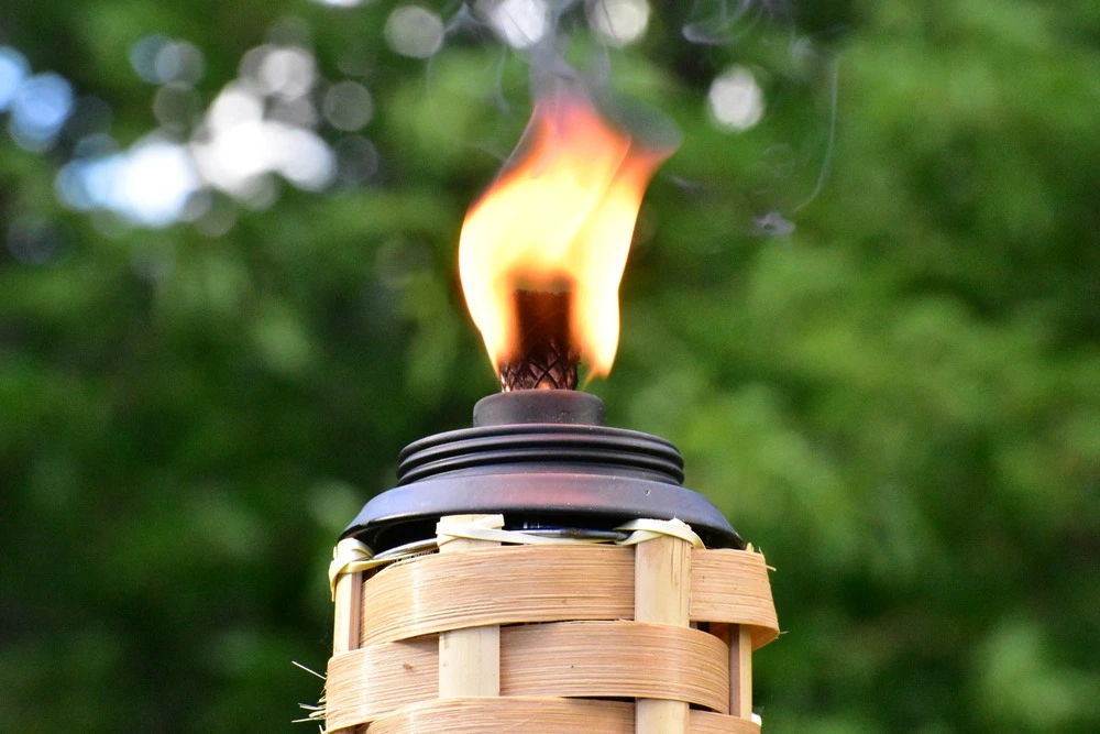 A tiki torch.